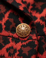 Veste imprimer animal rouge et noir