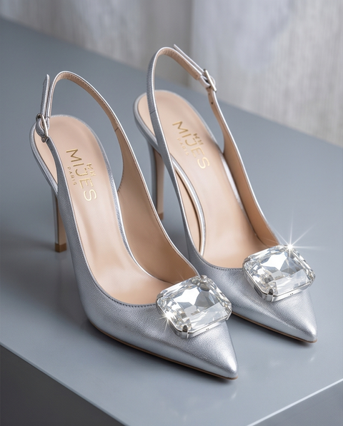 Escarpins silver talons aiguilles