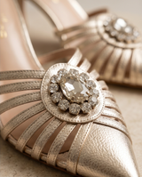 Sandales champagne bijoux
