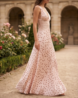 Robe façon nuisette à pois
