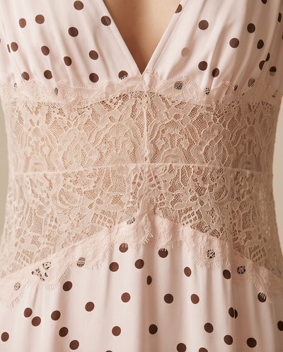 Robe façon nuisette à pois