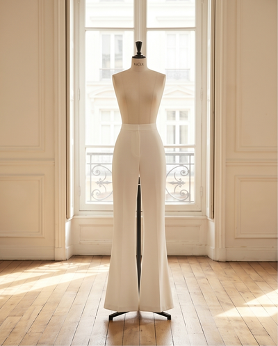 Pantalon seventies blanc