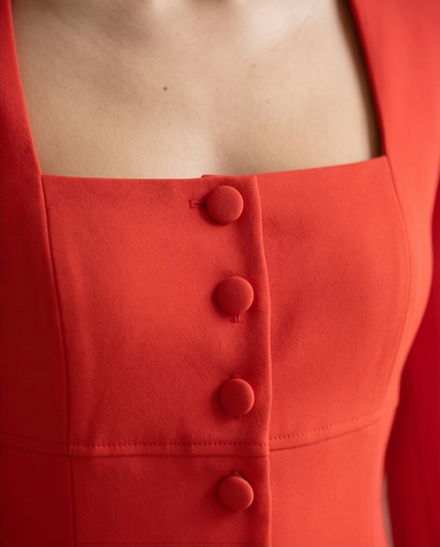Blouse Façon Veste Corail