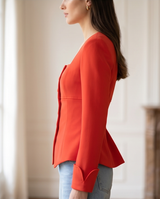 Blouse Façon Veste Corail