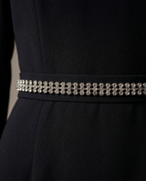 Robe longue col asymétrique