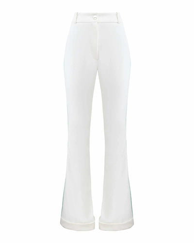 Two-tone White and Water Green Pants