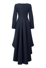 Midnight blue asymmetrical dress 