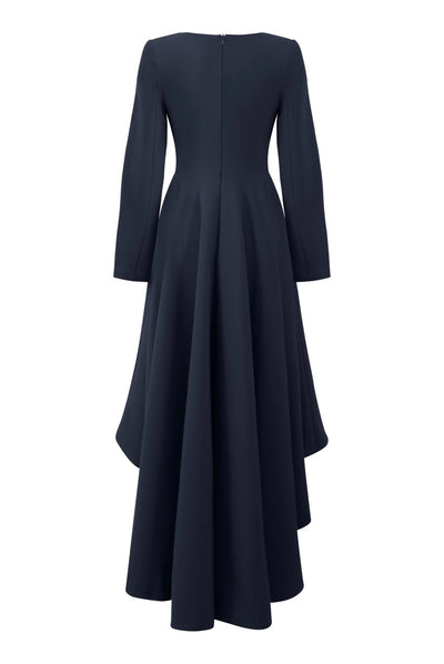 Midnight blue asymmetrical dress 