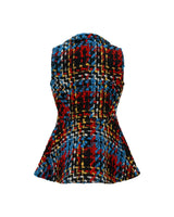 VESTON SANS MANCHE TWEED MULTICOLOR