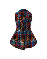VESTON SANS MANCHE TWEED MULTICOLOR