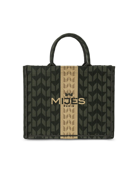 Cabas Mijes Monogramme Kaki