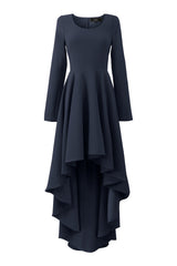 Midnight blue asymmetrical dress 